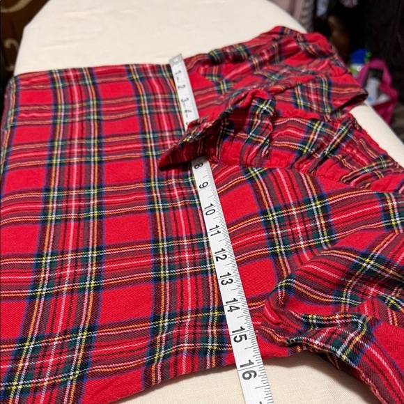 H&M Red Plaid Flannel Girls Dress with Ruffle Collar. Size 9/10. - Picture 5 of 10